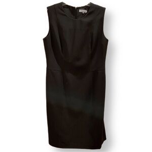 Calvin Klein little black dress size 10 tailored seaming sleeveless LBD